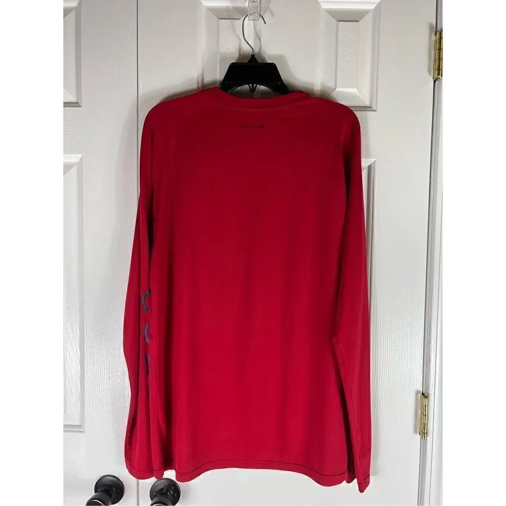 Aftco Mens Red Rashguard Top Size M